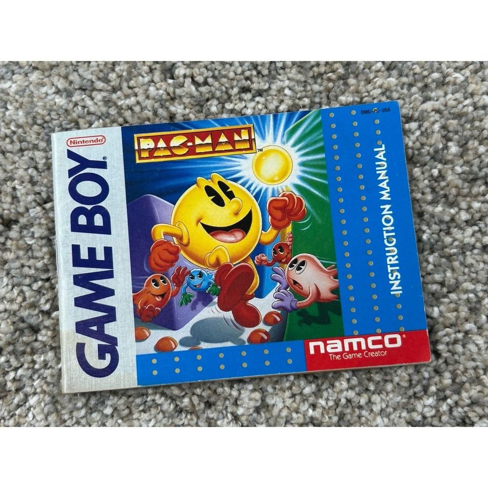 NO GAME- Authentic Manual ONLY! GAMEBOY NINTENDO Pac-man